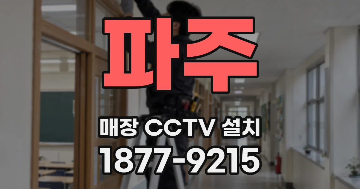 파주 매장 CCTV 설치