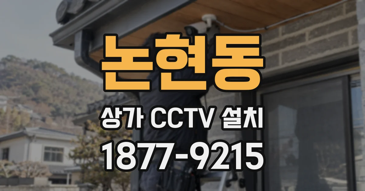 논현동 상가 CCTV 설치