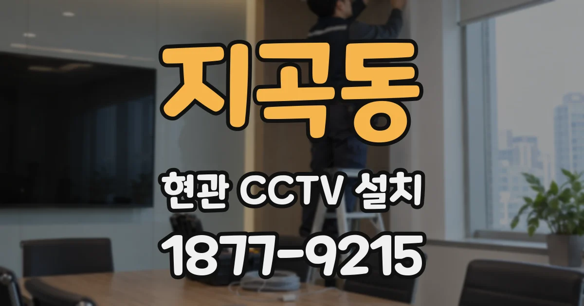 지곡동 현관 CCTV 설치
