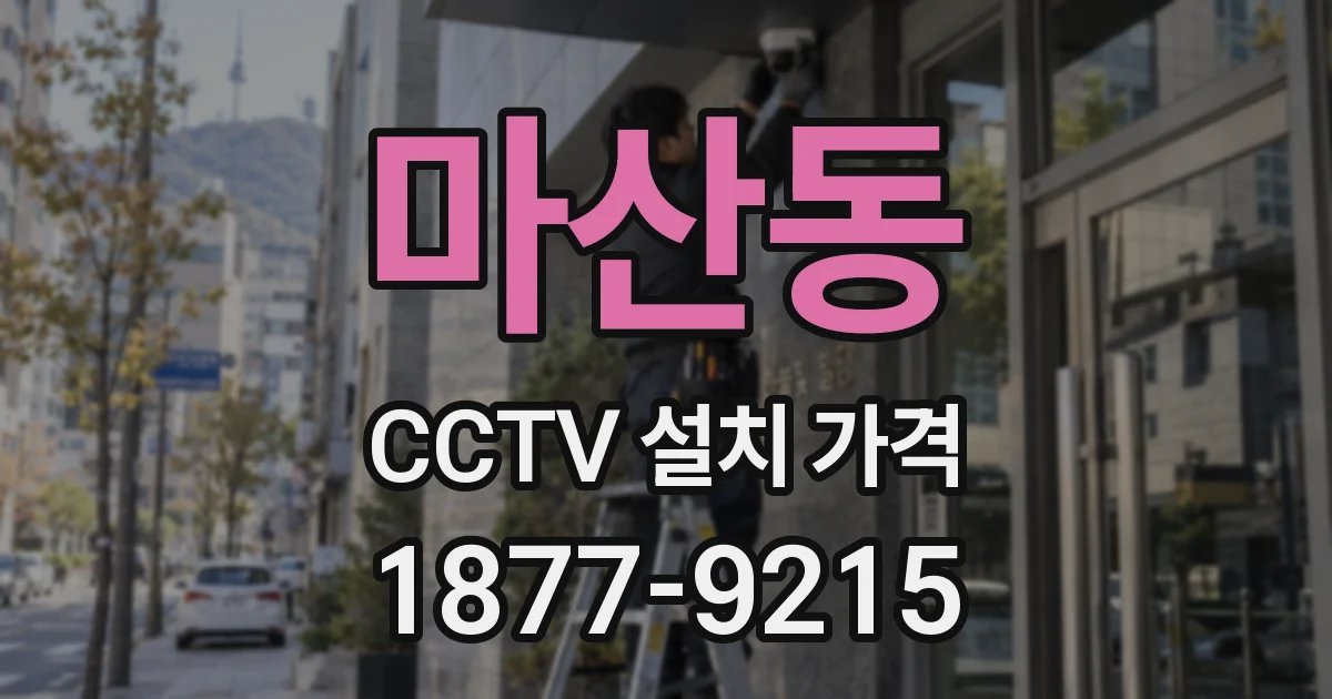 마산동 CCTV 설치 가격
