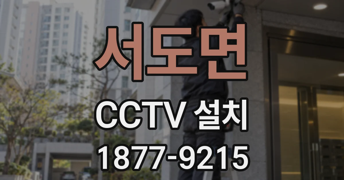 서도면 CCTV 설치