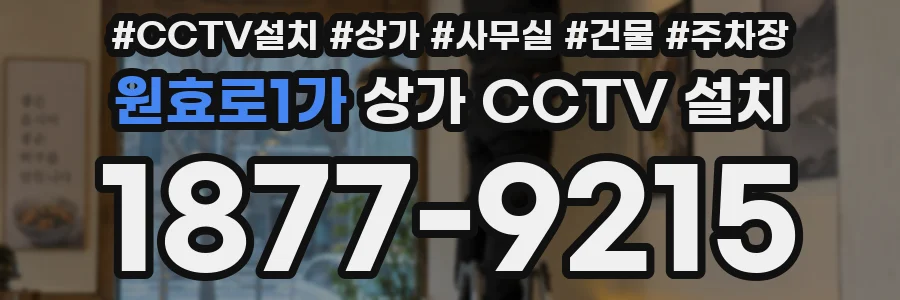 원효로1가 상가 CCTV 설치