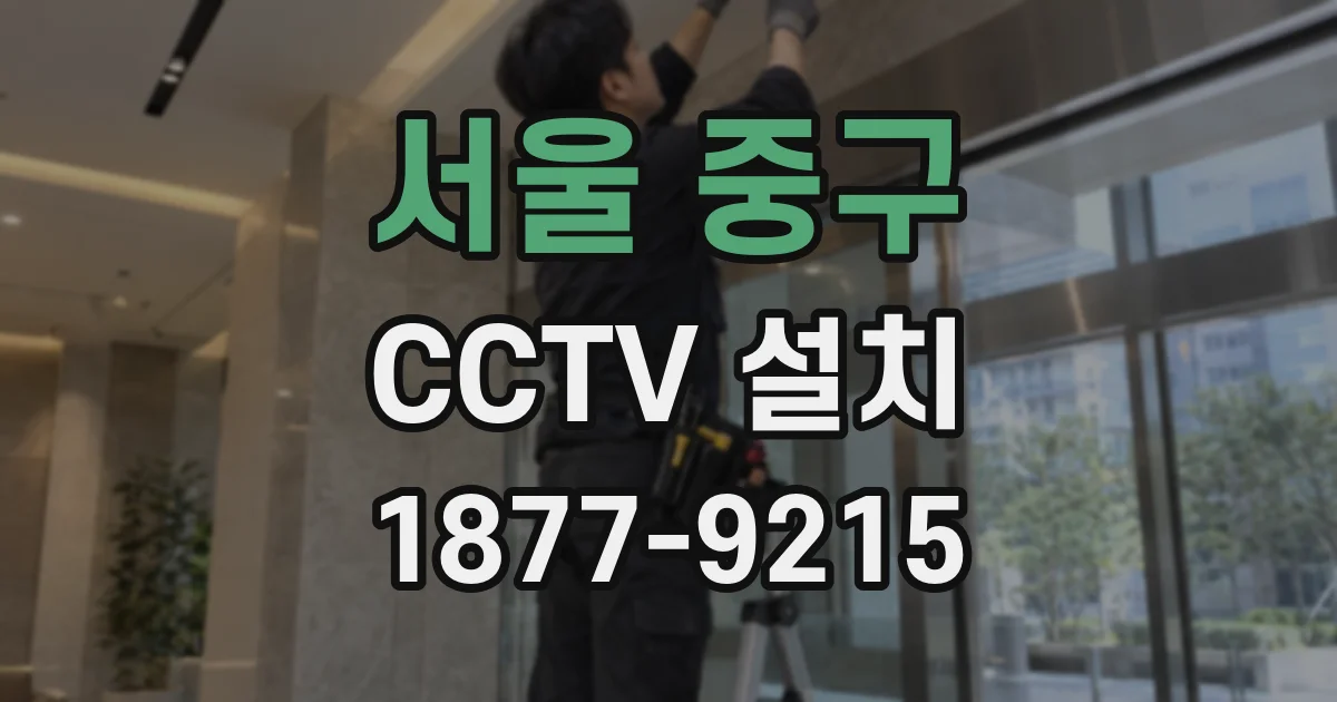 서울 중구 CCTV 설치