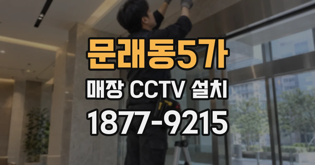 문래동5가 매장 CCTV 설치
