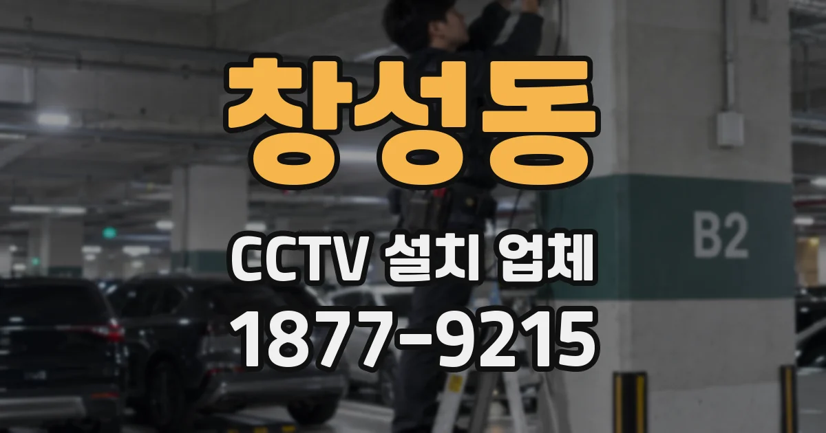 창성동 CCTV 설치 업체