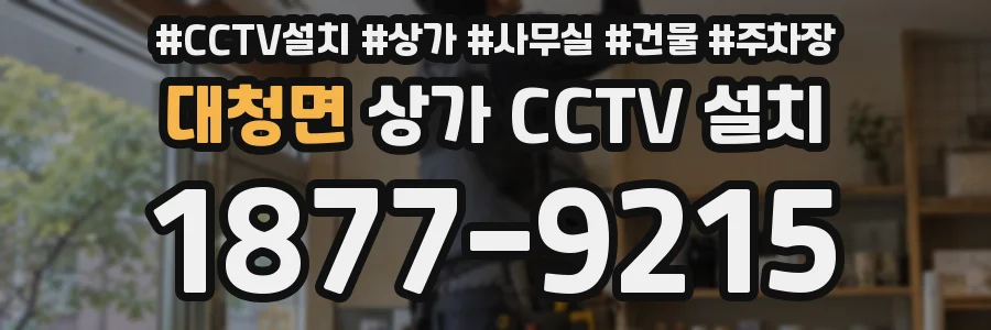 대청면 상가 CCTV 설치