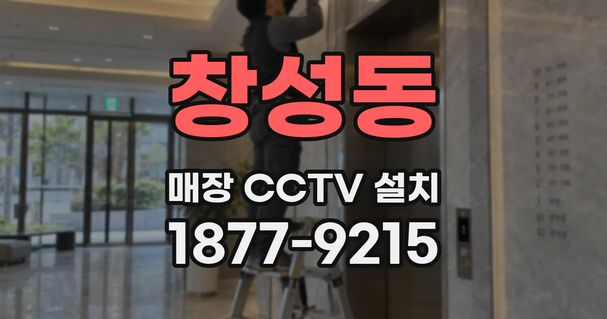 창성동 매장 CCTV 설치