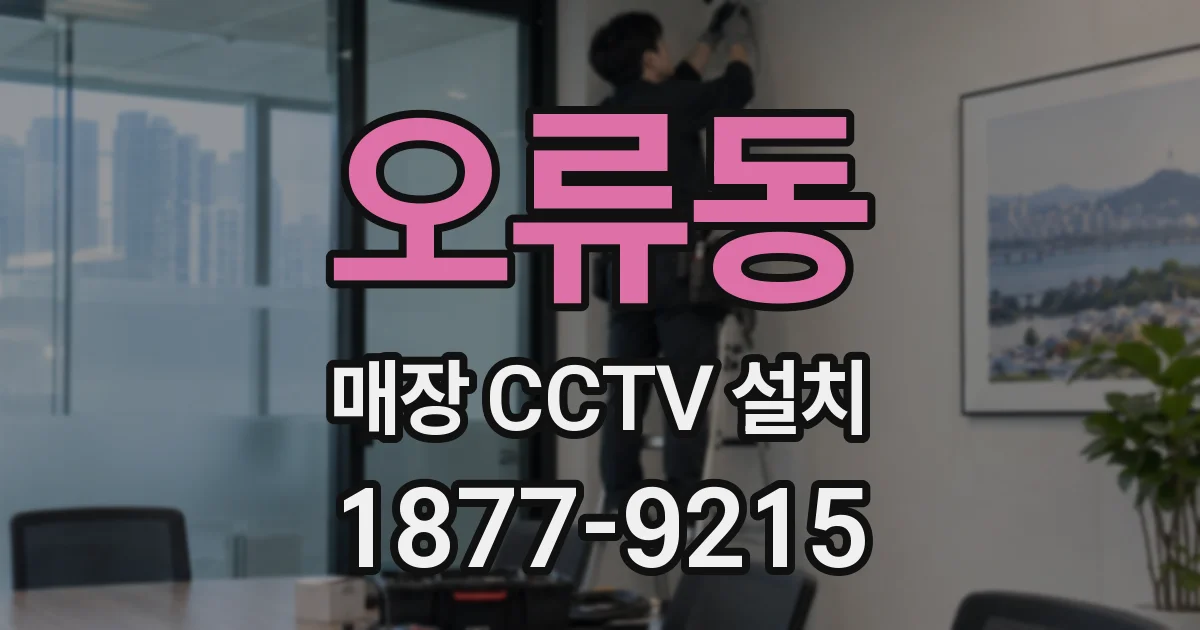 오류동 매장 CCTV 설치