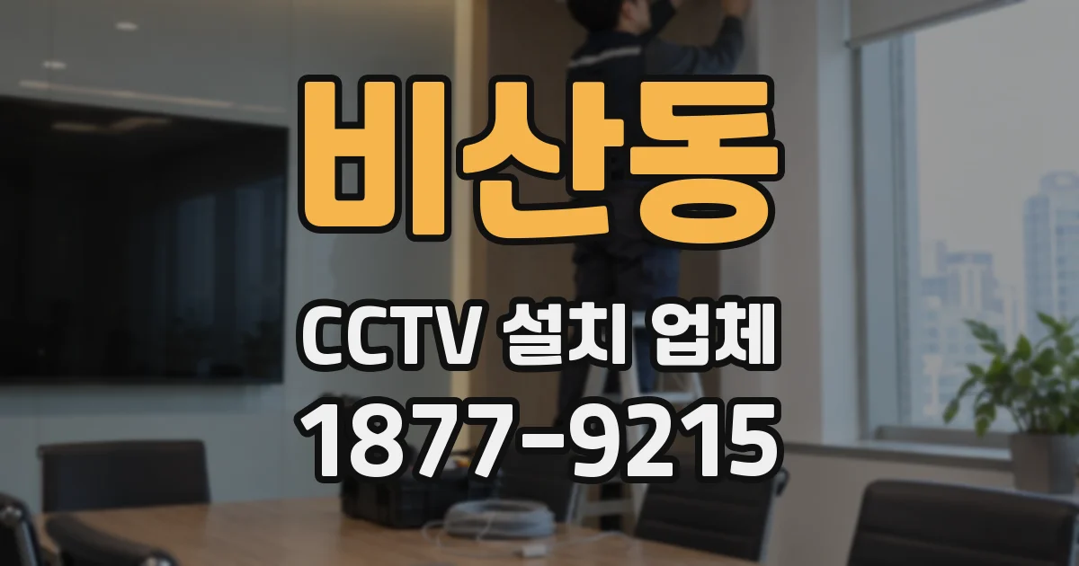 비산동 CCTV 설치 업체