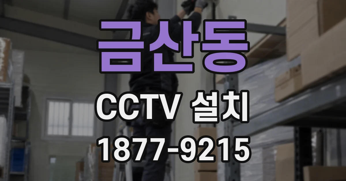금산동 CCTV 설치