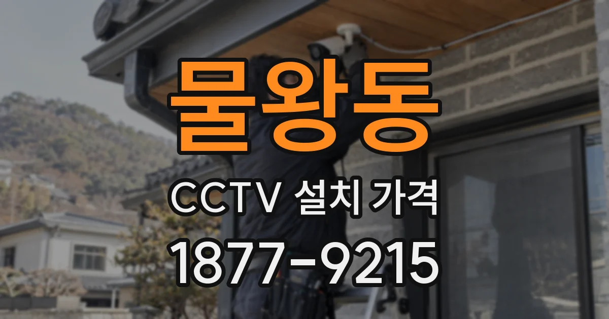 물왕동 CCTV 설치 가격