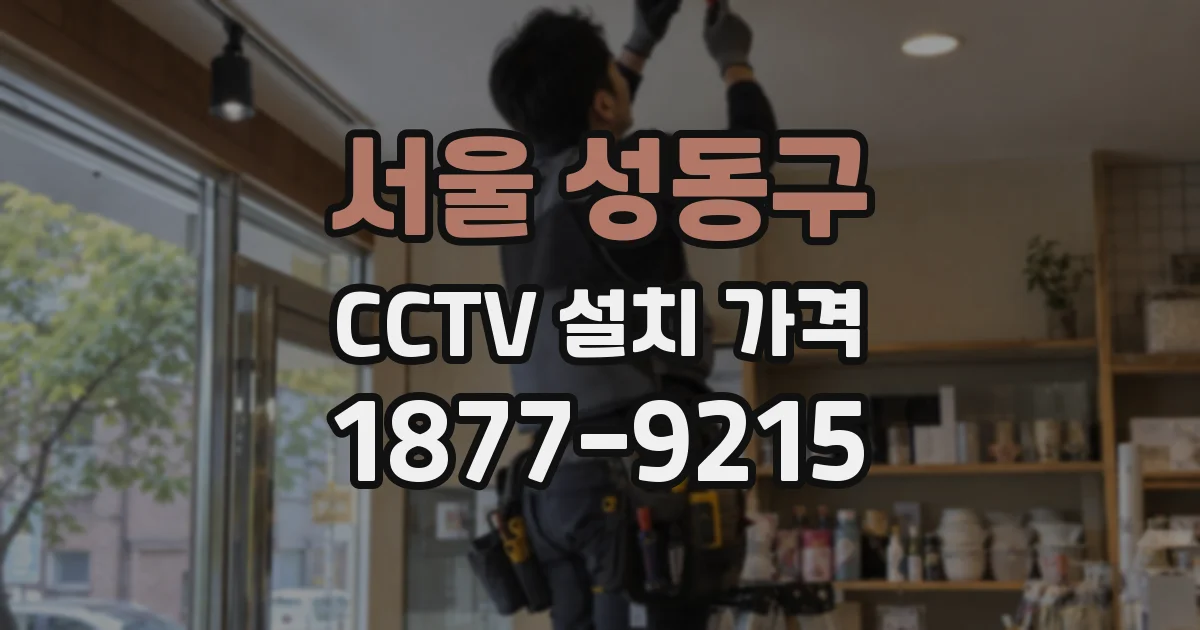 서울 성동구 CCTV 설치 가격