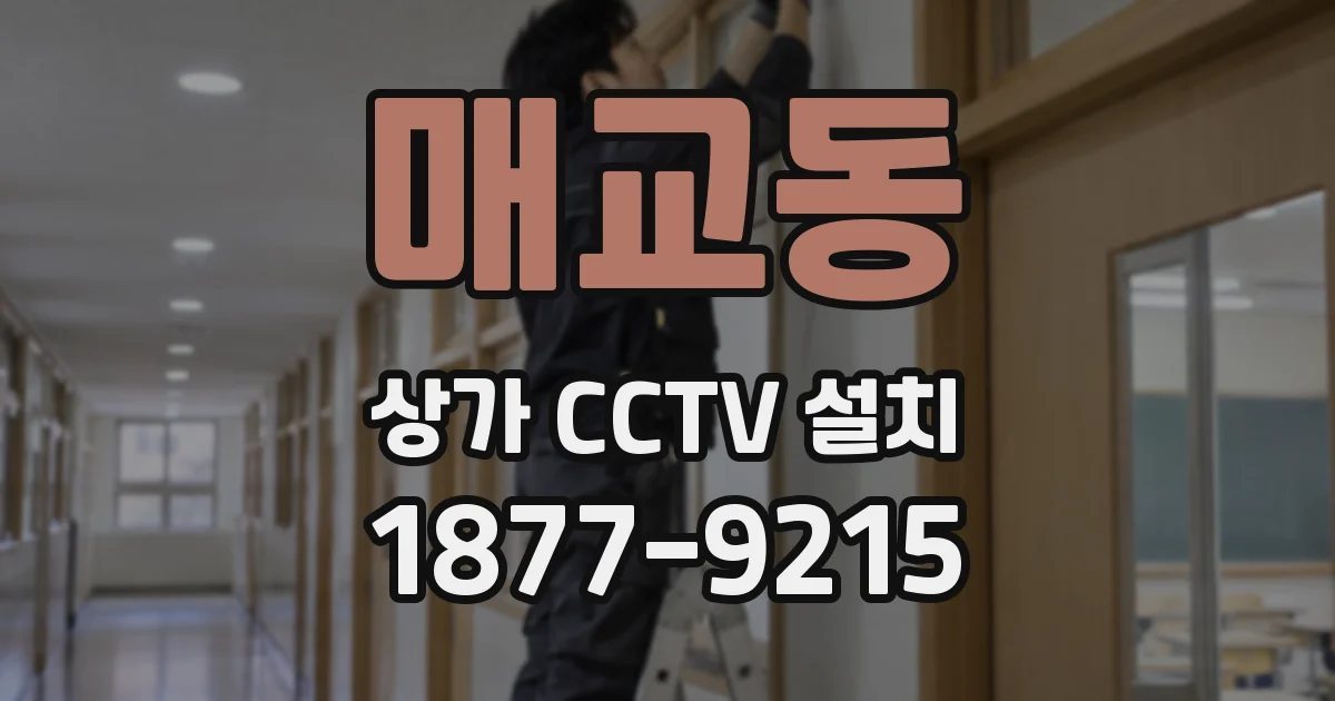 매교동 상가 CCTV 설치