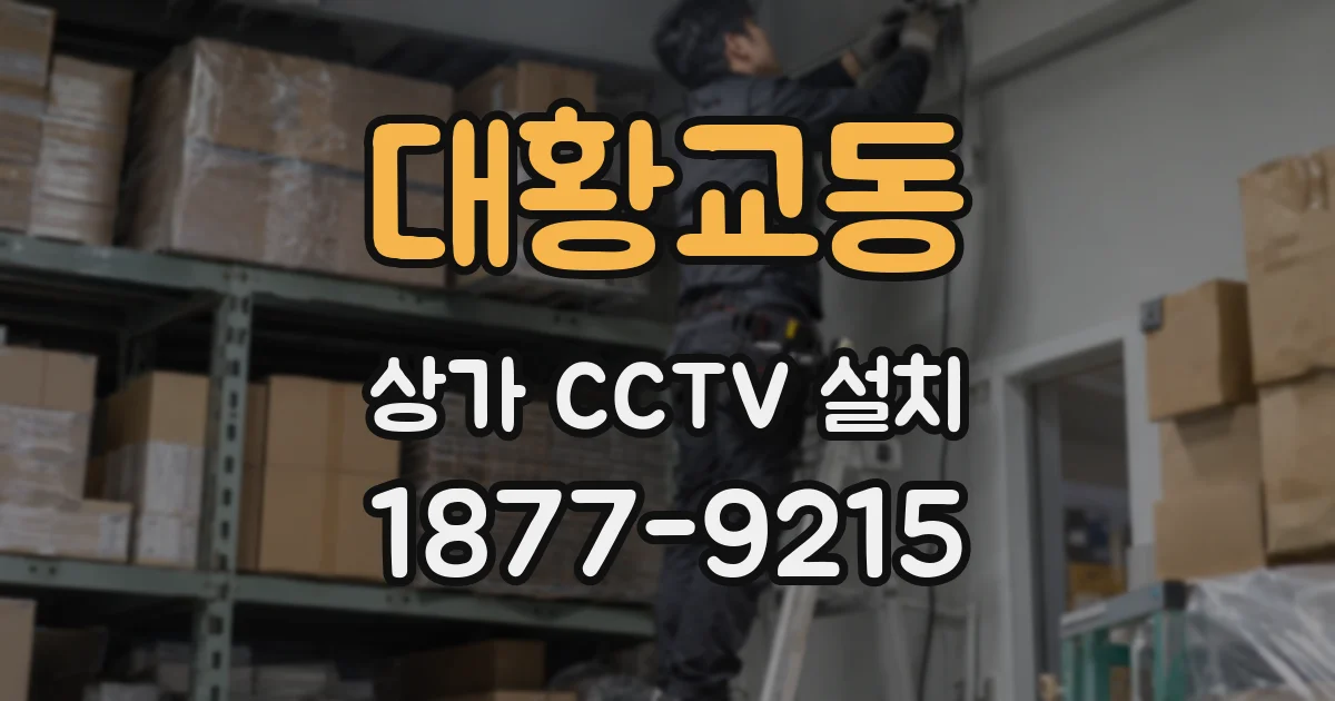 대황교동 상가 CCTV 설치