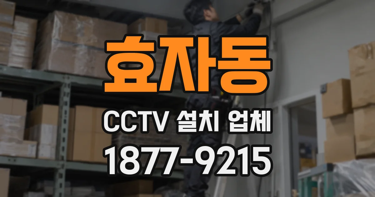 효자동 CCTV 설치 업체