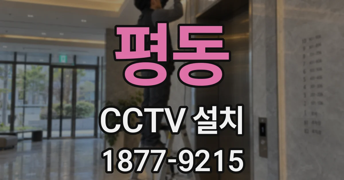 평동 CCTV 설치