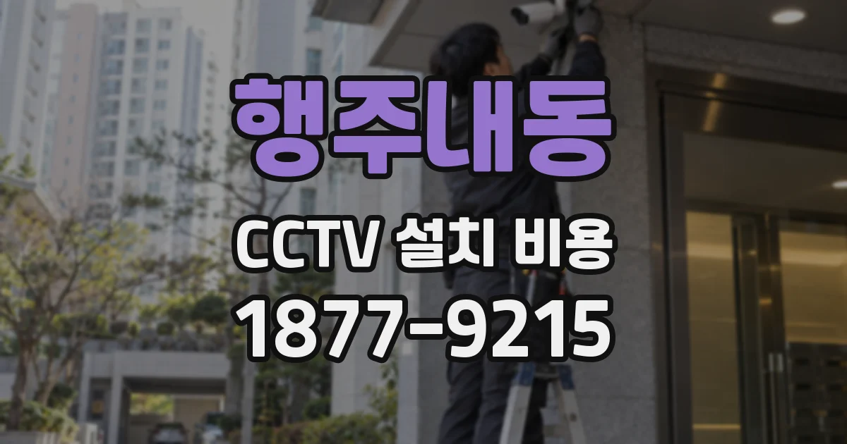 행주내동 CCTV 설치 비용