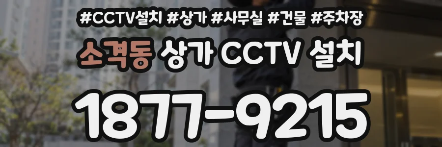 소격동 상가 CCTV 설치