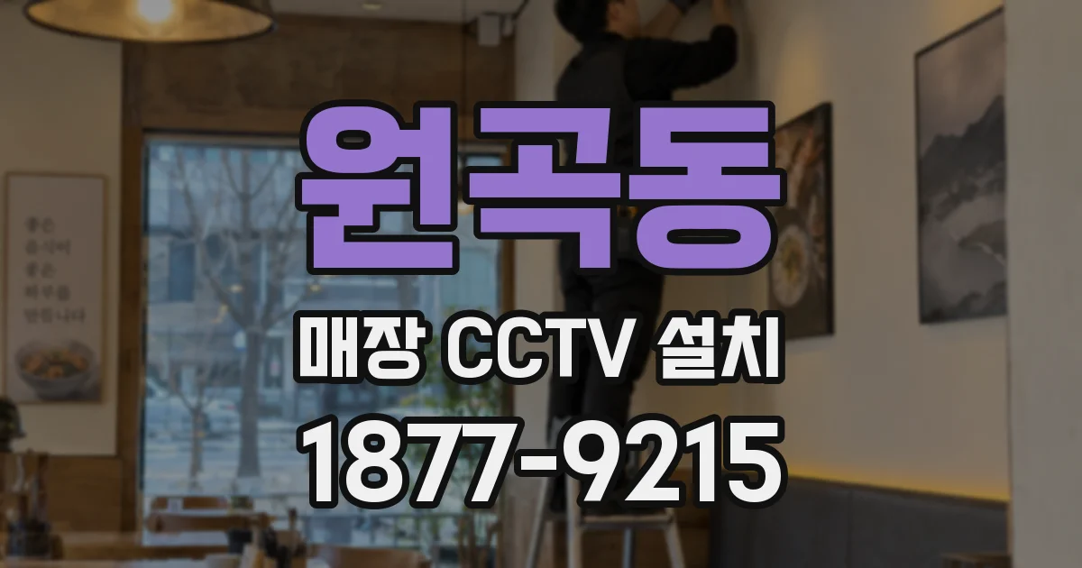 원곡동 매장 CCTV 설치