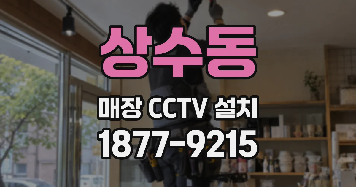 상수동 매장 CCTV 설치