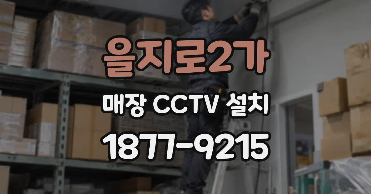 을지로2가 매장 CCTV 설치