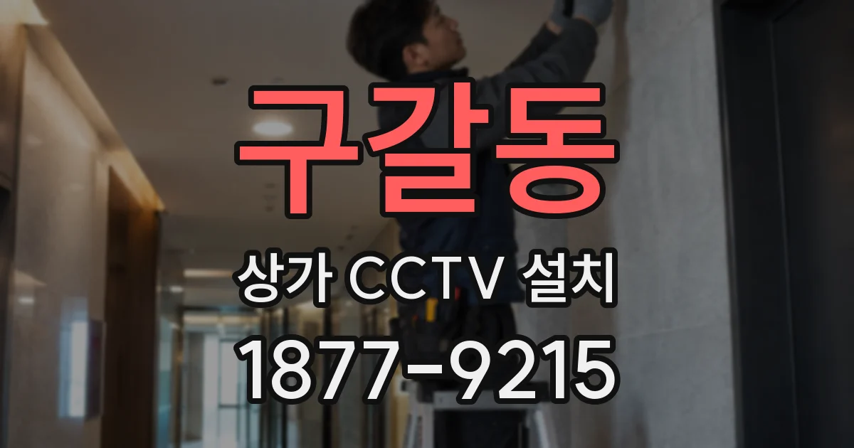 구갈동 상가 CCTV 설치