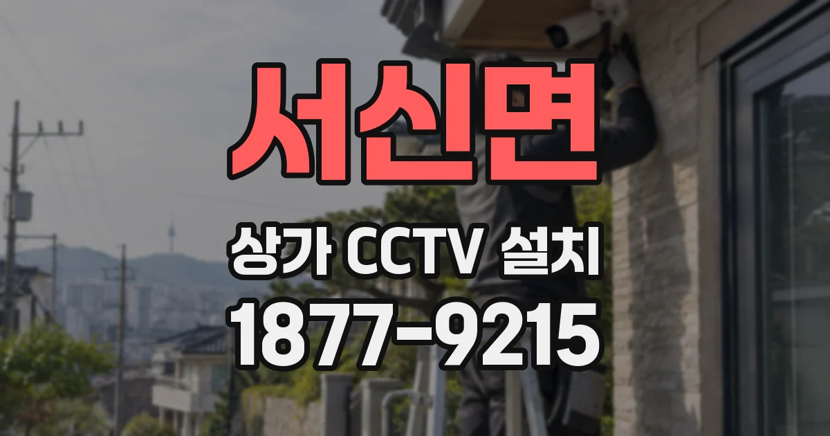 서신면 상가 CCTV 설치