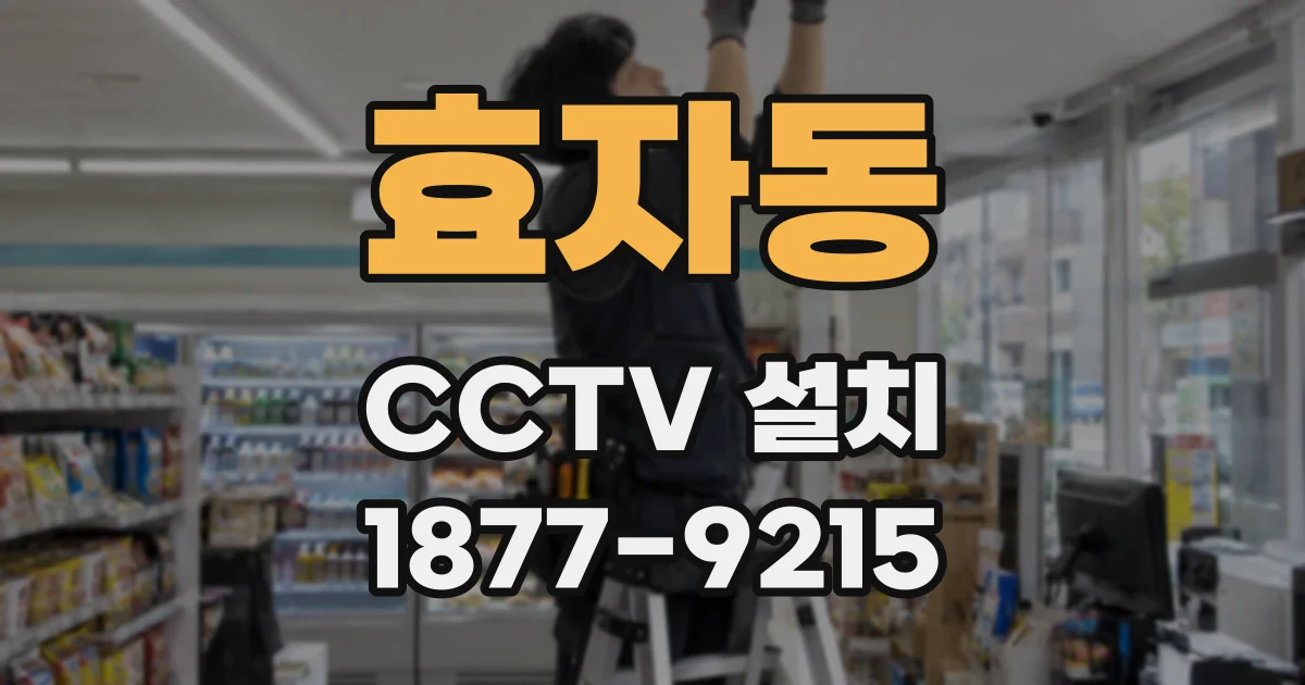 효자동 CCTV 설치