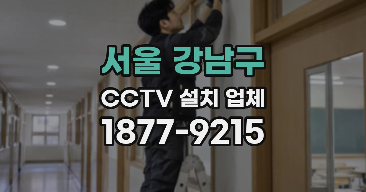 서울 강남구 CCTV 설치 업체