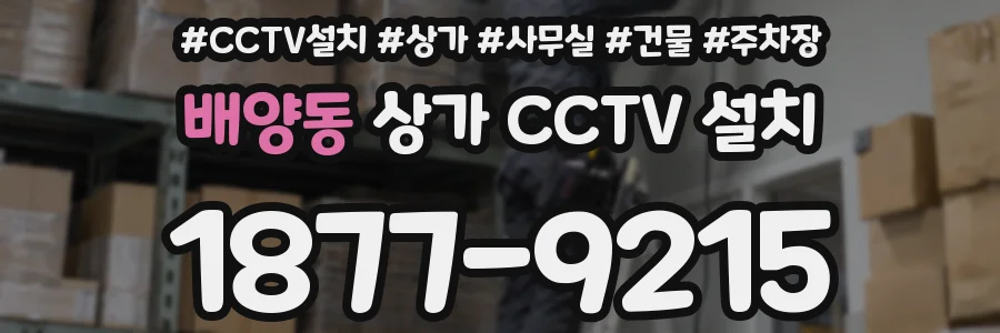 배양동 상가 CCTV 설치