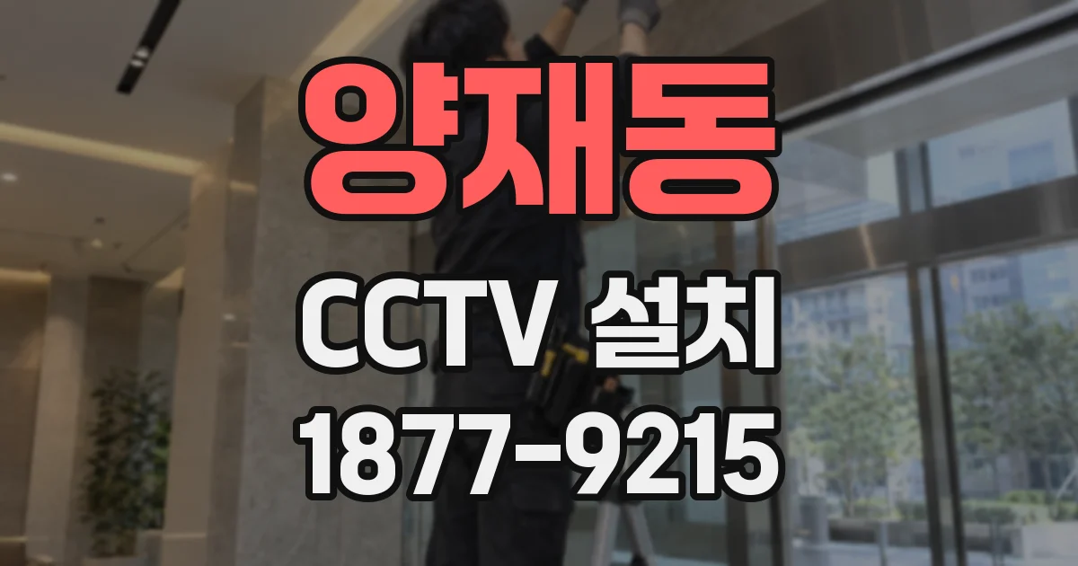 양재동 CCTV 설치