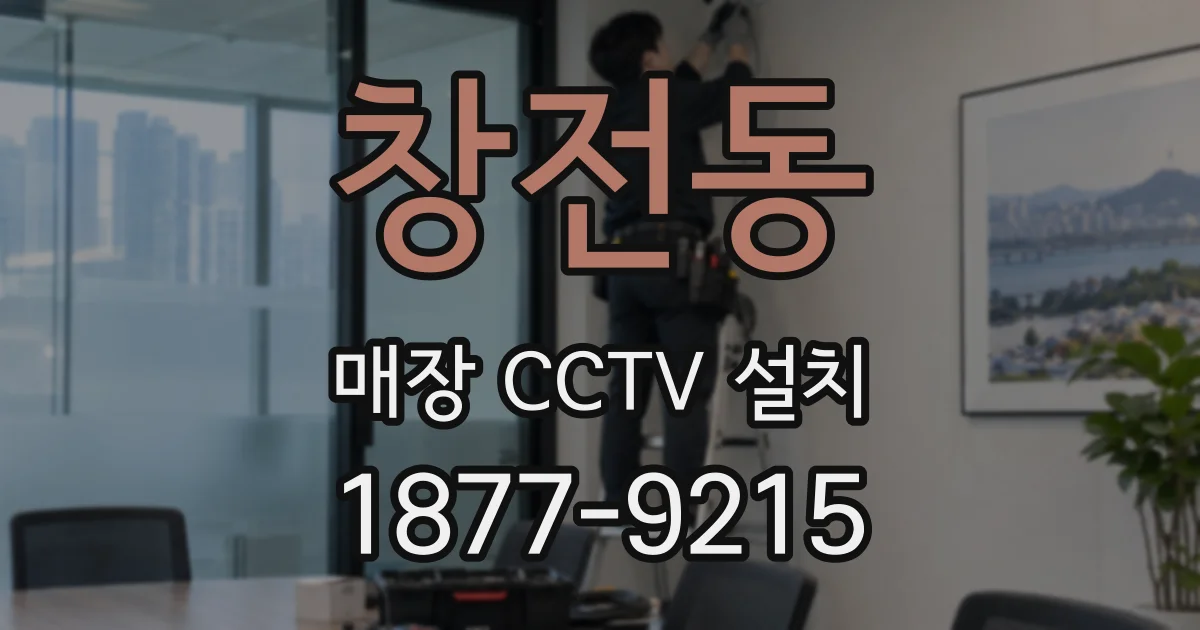창전동 매장 CCTV 설치