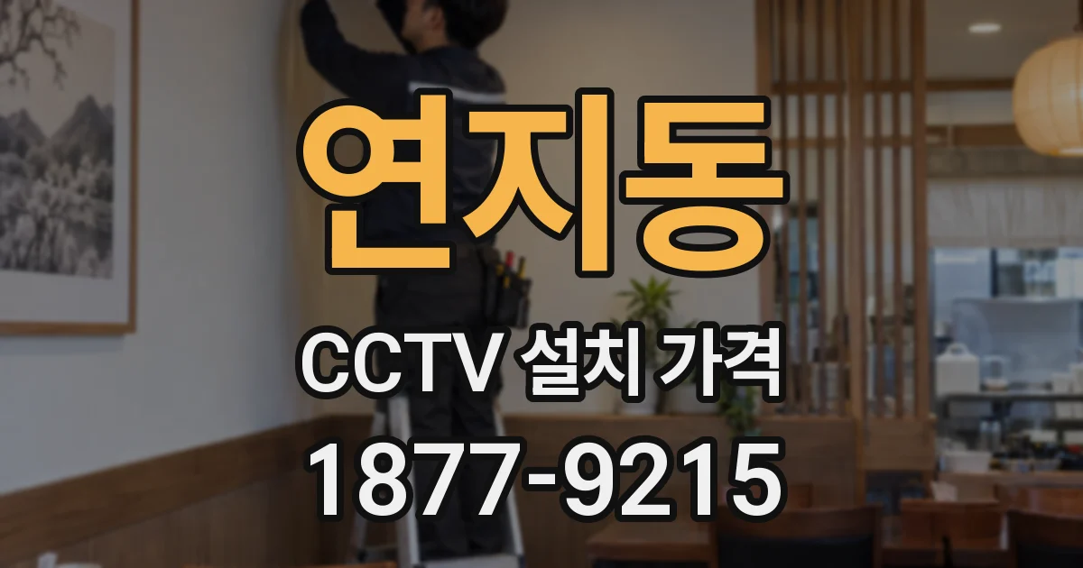 연지동 CCTV 설치 가격