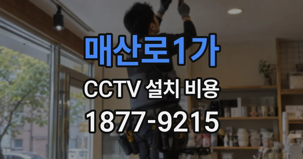 매산로1가 CCTV 설치 비용