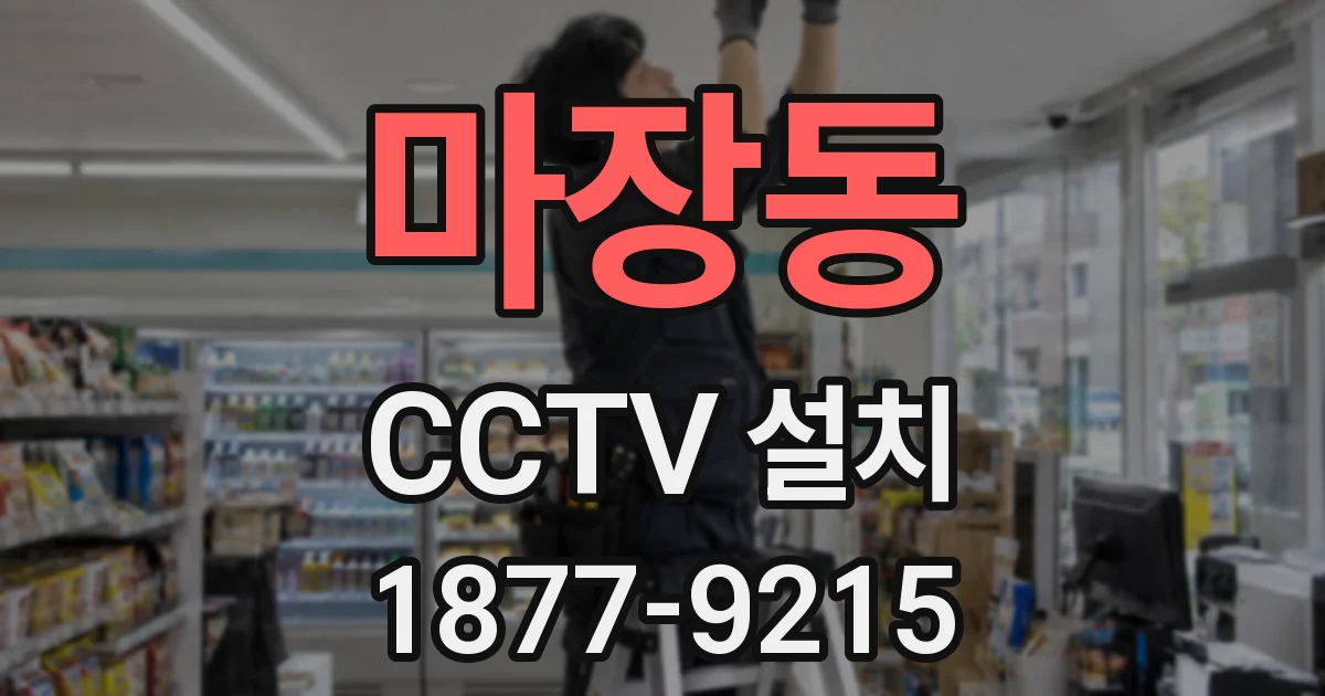 마장동 CCTV 설치