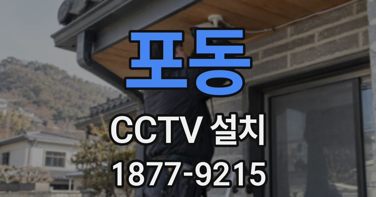 포동 CCTV 설치