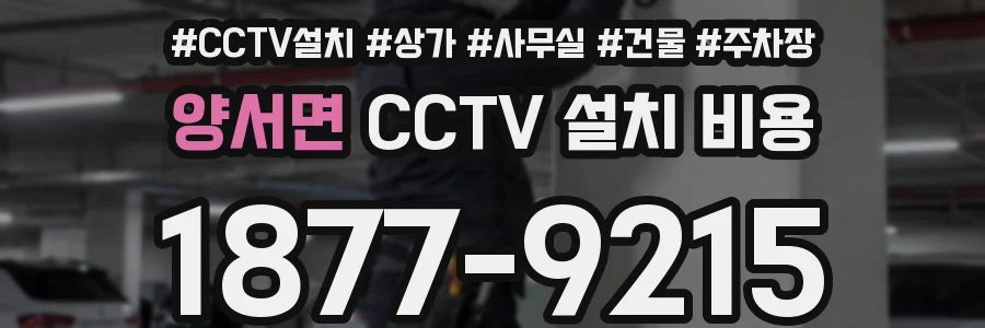 양서면 CCTV 설치 비용