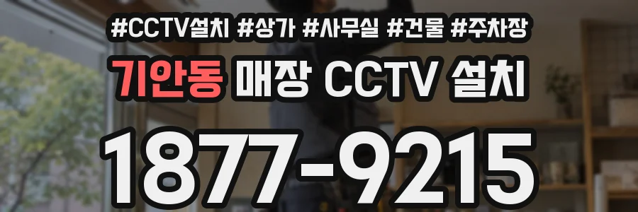 기안동 매장 CCTV 설치