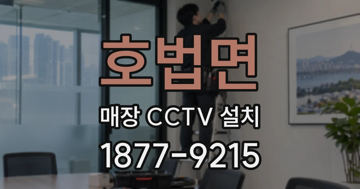 호법면 매장 CCTV 설치