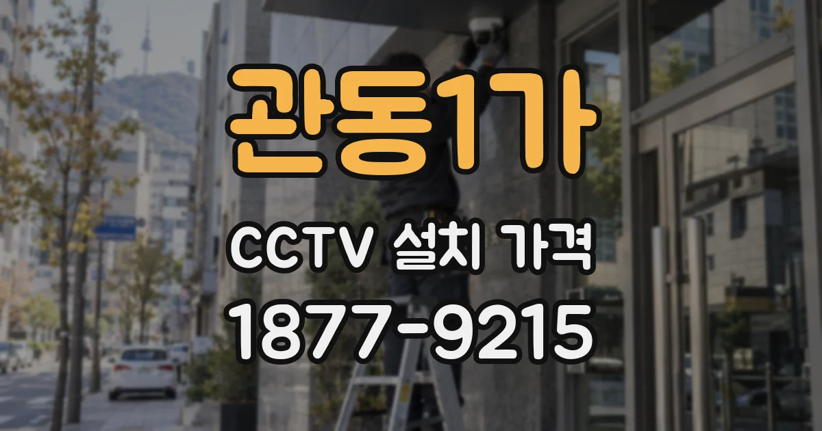 관동1가 CCTV 설치 가격