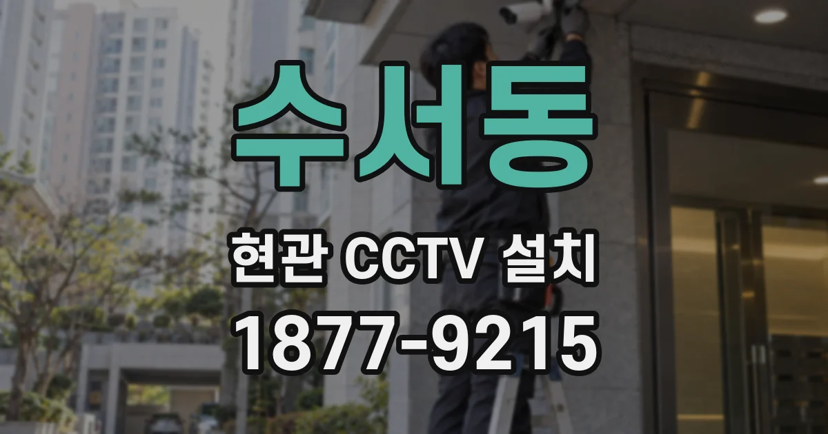 수서동 현관 CCTV 설치