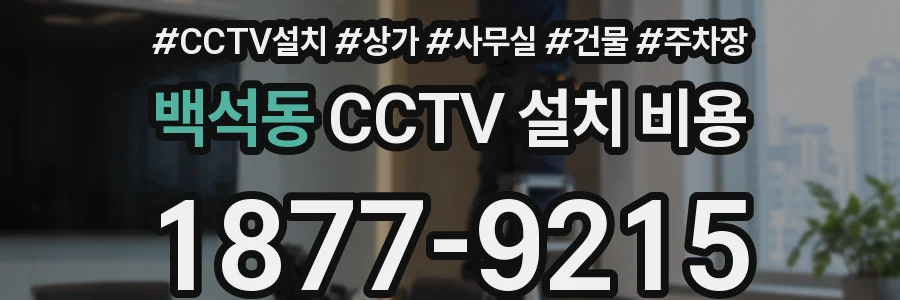 백석동 CCTV 설치 비용
