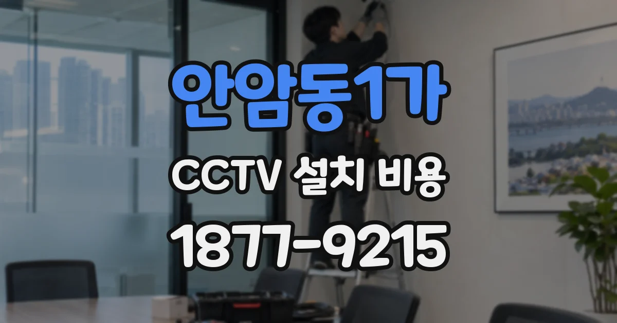 안암동1가 CCTV 설치 비용