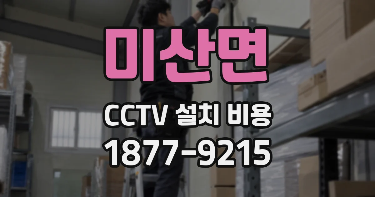 미산면 CCTV 설치 비용