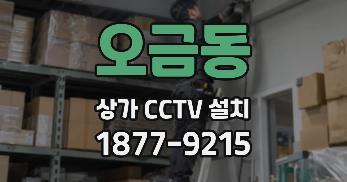 오금동 상가 CCTV 설치