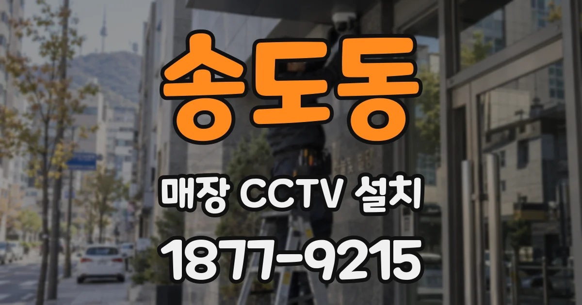 송도동 매장 CCTV 설치