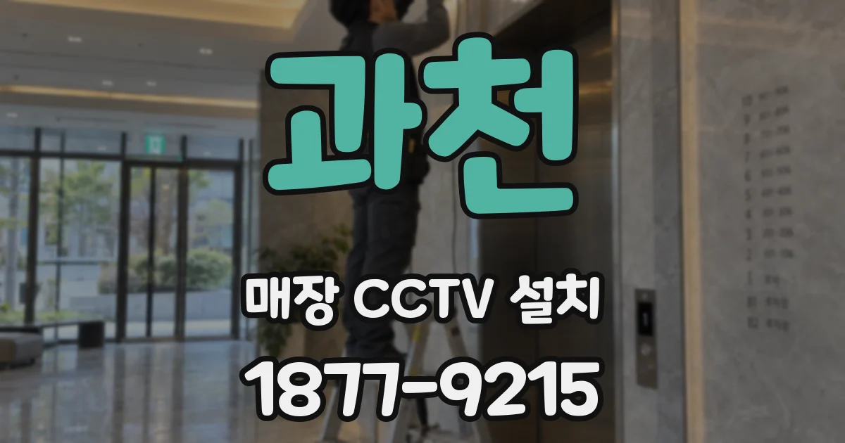 과천 매장 CCTV 설치