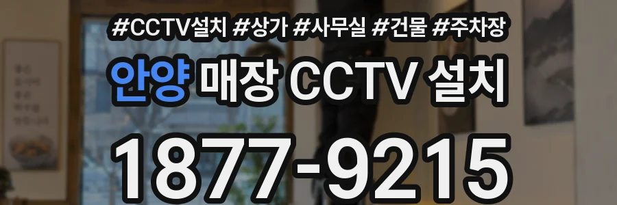 안양 매장 CCTV 설치