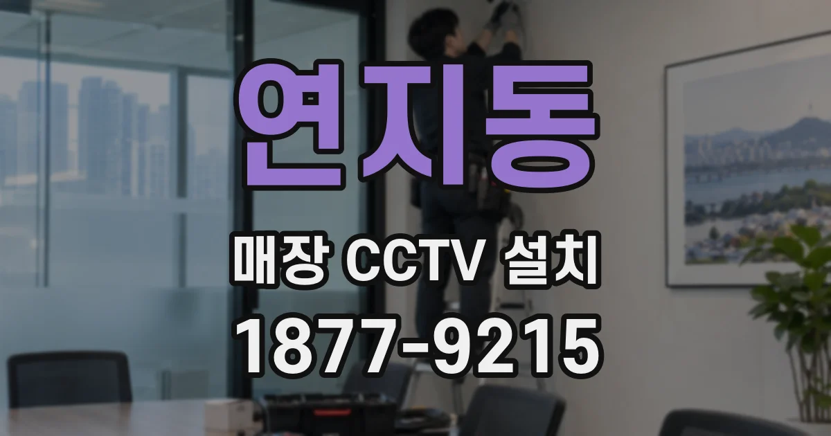 연지동 매장 CCTV 설치