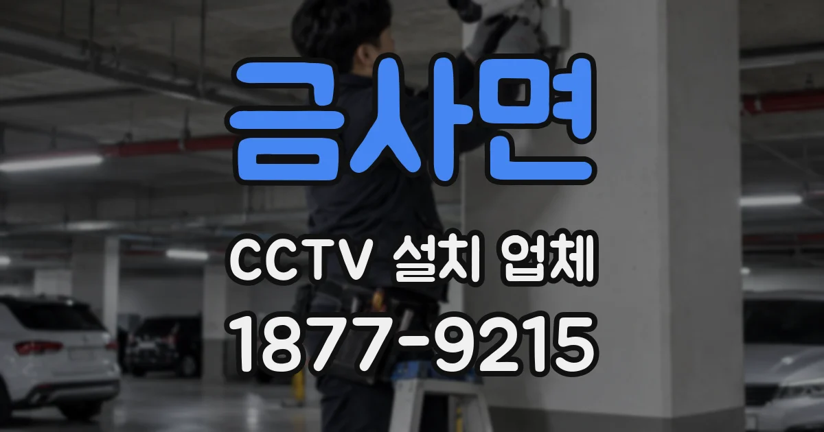 금사면 CCTV 설치 업체